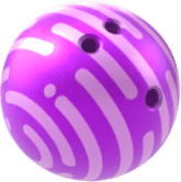Uma bola de boliche roxa